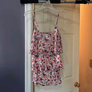 Candies layered tank with floral pattern